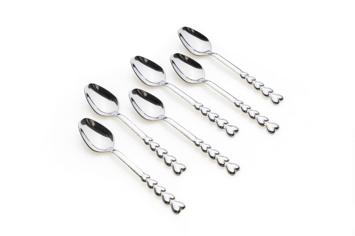 Hermia Juego de Cucharas W-6, 6 Piezas, Acero, 11 cm